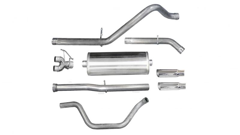 Chevrolet Silverado Performance Exhaust - Dual Rear Exit - CORSA Performance - Sport Cat-Back - Polished - `11-`13